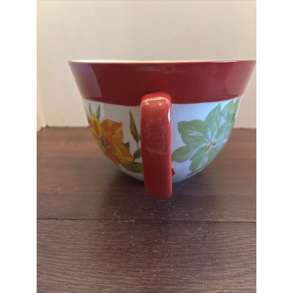 Pioneer Woman Poinsettia 2.83 Qt/2.68‎ L Batter Bowl Stoneware  # 113023.01